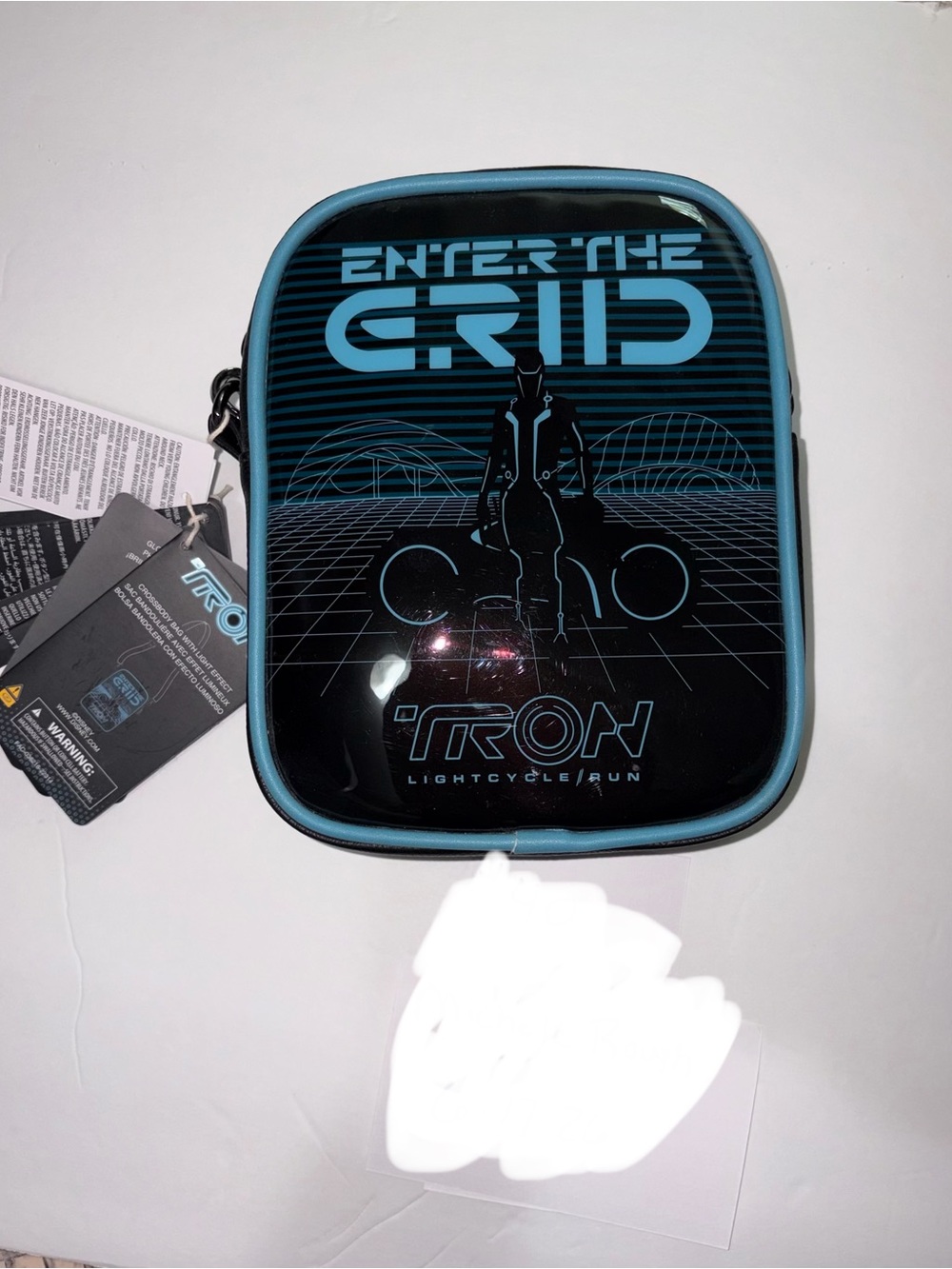 Loungefly TRON Lightcycle Run 'Enter The Grid' Hard Case Pouch - Black & Cyan